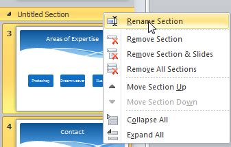 How To Organize Slides Into Sections In PowerPoint 2010