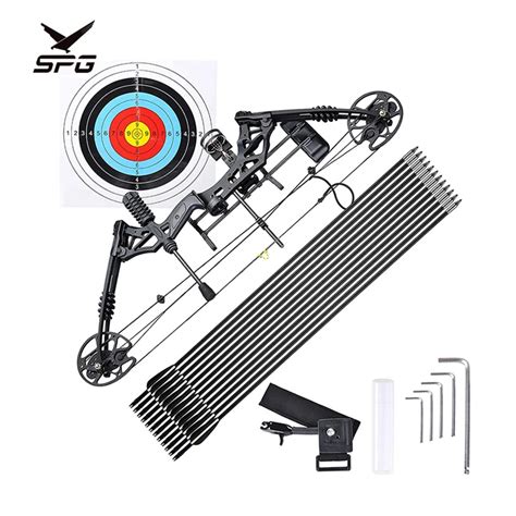 Spg Archery Compound Bow And Arrow Set Hunting Wrist Release Rubber