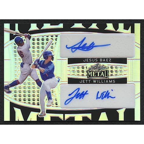 Jesus Baez Jett Williams 2022 Leaf Metal Dual Autograph Da 15 Silver