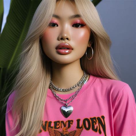 Blonde Asian Woman em Fotografia rosto Beleza asiática Rosto