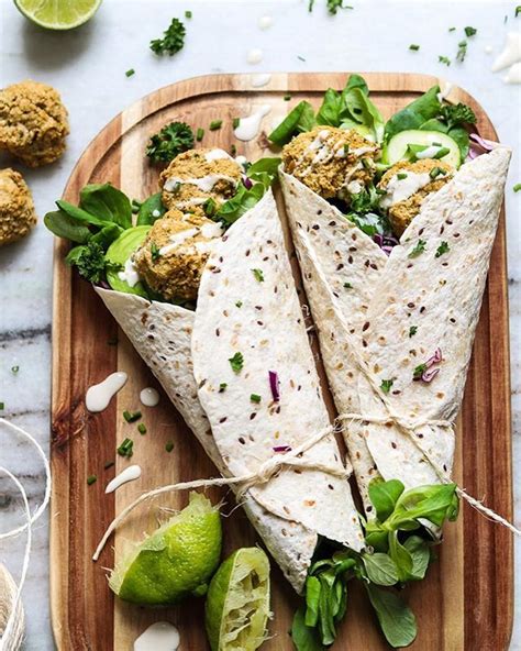 Baked Falafel Wrap with Citrus Tahini Dressing Recipe | The Feedfeed