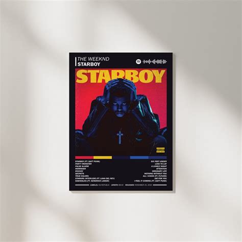 The Weeknd The Weeknd Posters Starboy Poster Music Etsy Canada