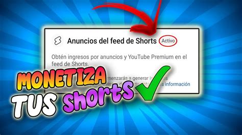 Así se ACTIVA la MONETIZACIÓN de los Youtube SHORTS HAZLO ahora mismo