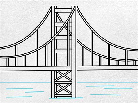 How To Draw The Golden Gate Bridge Helloartsy