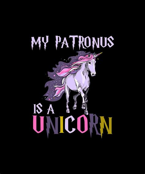 My Patronus Is A Unicorn Harry Fan Kawaii Cutie Gift T Shirt Digital