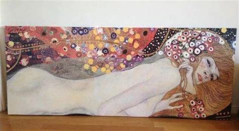 Cuadro Moderno Sirenas Gustav Klimt 44x140cm 1 548 Gustav Klimt