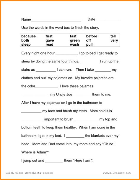 Grade 1 Reading Comprehension Multiple Choice