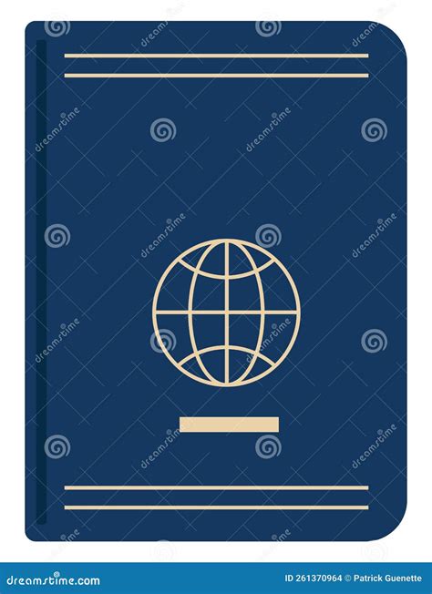 Blue Passport Icon Stock Vector Illustration Of Country 261370964