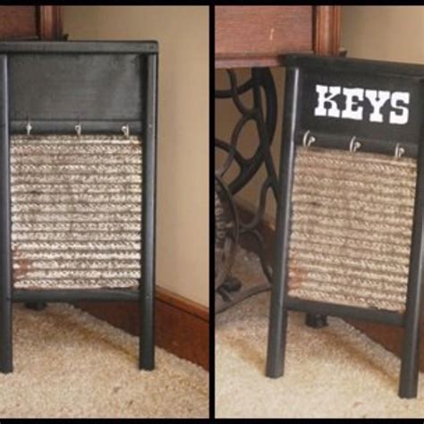 Vintage Washboard Into Key Holder Washboard Decor Washboard