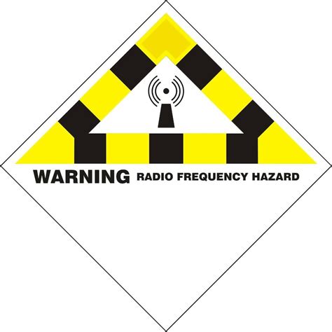 Radio Frequency Hazard Warning Sign Aluminum Screen Printed Etsy