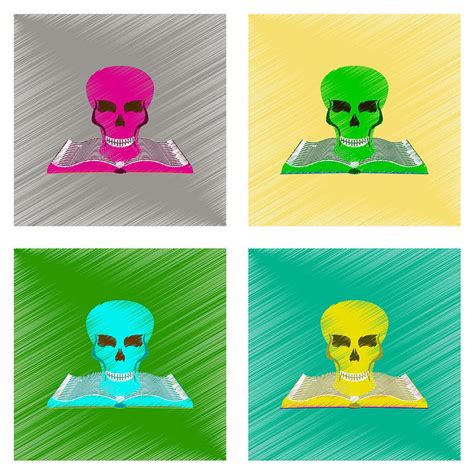 Assembly Flat Shading Style Icon Book Skull Vector Eps Ai Uidownload