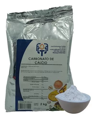 Carbonato De Calcio Kg Alimentos Y Otras Industrias Mercadolibre