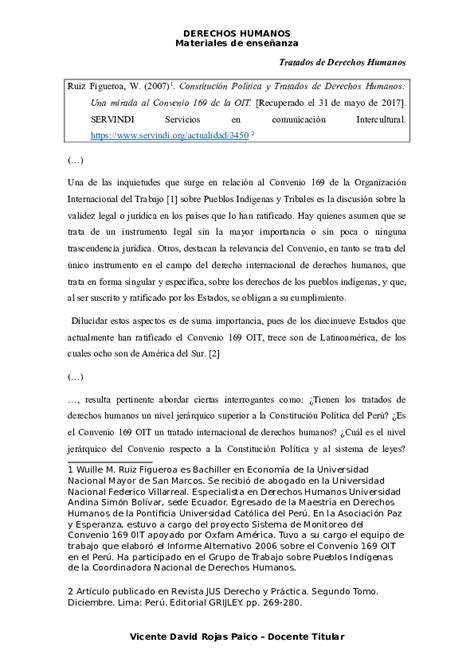 Doc Tratados De Derechos Humanos Vicente David Rojas Paico