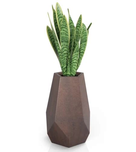 Donica Wysoka Geometryczna Bari CORTEN 46x71 Cm Planters