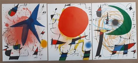 Joan Miro Litografia Original I Iii V Catawiki