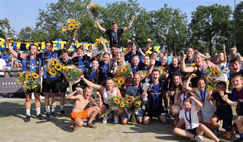 Twee Jeugdteams Korfbalvereniging KZ Nederlands Kampioen Al Het