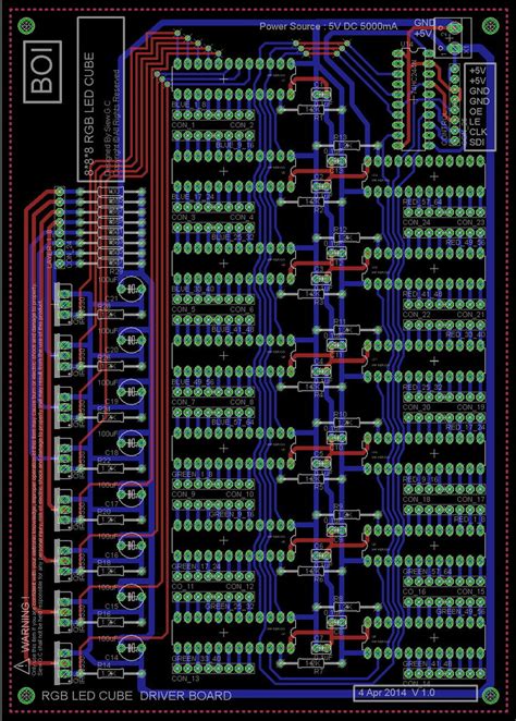Rgb Led Cube Pcb Top This Is A 8x8x8 Rgb Led Cube Projec Flickr
