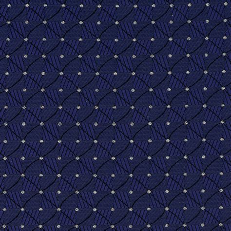 Fabric Polyester Jacquard RT7204E 001 Geo Dot Navy Silver Richard