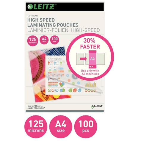 Leitz Udt Pochette Plastifier Ft A Microns X Microns