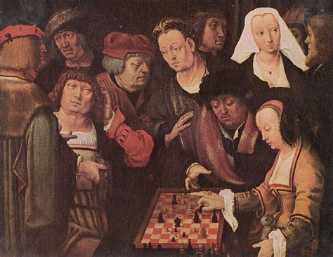 The Game Of Chess Painting Lucas Van Leyden Oil Paintings