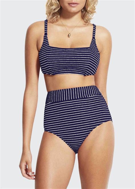 Seafolly Seaside Stripe Square Neck Tank Bikini Top Dd Cup Bergdorf