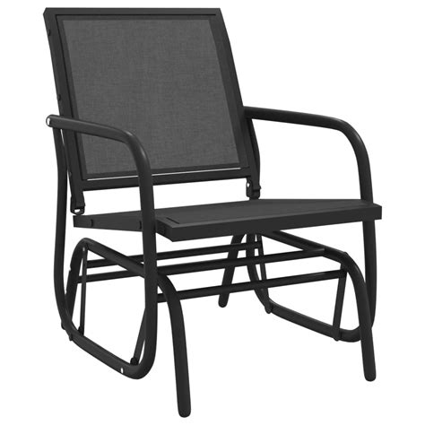 vidaXL Outdoor Glider Chair Patio Rocker Swing Glider Chair Textilene ...