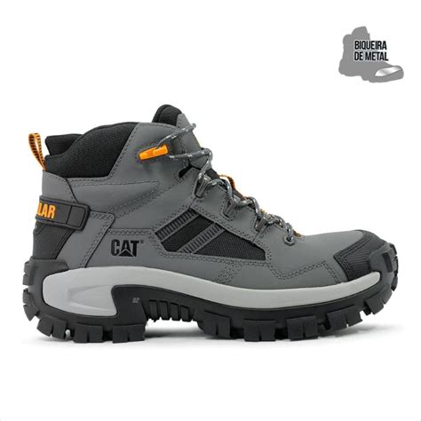 Bota Caterpillar Original Invader Mid Vent Ct Masculina Cinza Compre