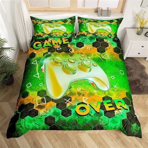 Geometric Duvet Cover Multicolor Honeycomb Hexagon Bedding Set