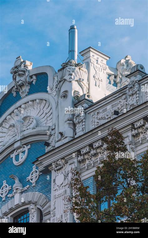 Art Nouveau Architecture Facade Of The Art Nouveau Building By