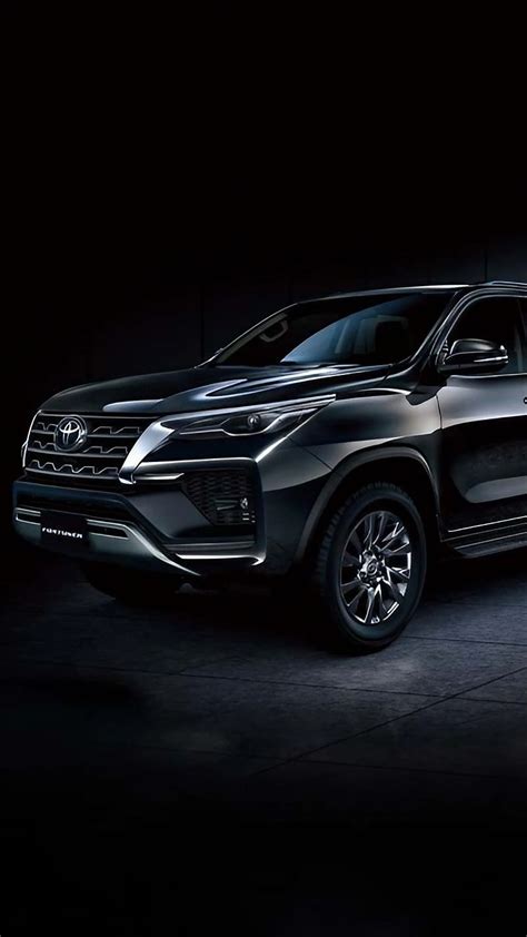 Fortuner Legender, Black Background, black car, HD phone wallpaper | Peakpx