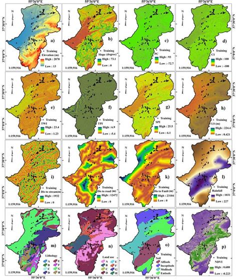 Landslide Conditioning Factors A Elevation B Slope C Plan