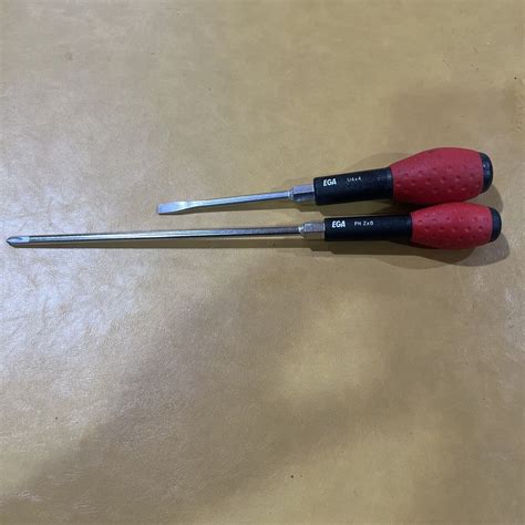 EGA Screwdriver Set 1 4 X 4 Flathead PH 2x8 Phillips EBay