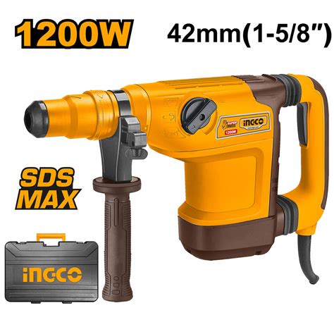 Ingco Sds Max Electric Rotary Hammer Drill Chipping Gun 1200w Rh1200428