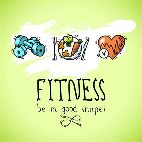 Fitness sketch poster 438148 Vector Art at Vecteezy