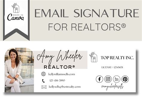 Email Signature Real Estate Email Signature Gmail Signature Real Estate