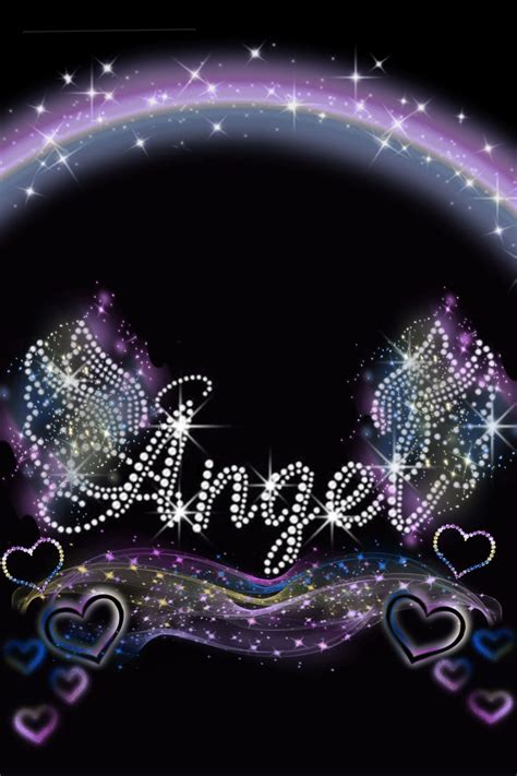 Angel Wall Art With Hearts And Sparkles