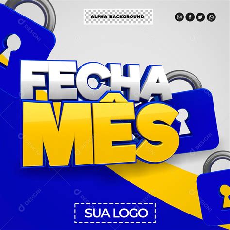 Selo 3d Para Composição Promoção Fecha Mês Psd Editável [download