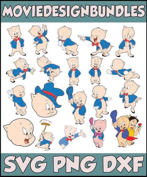 porky pig looney tunes svg bundle - Movie Design Bundles