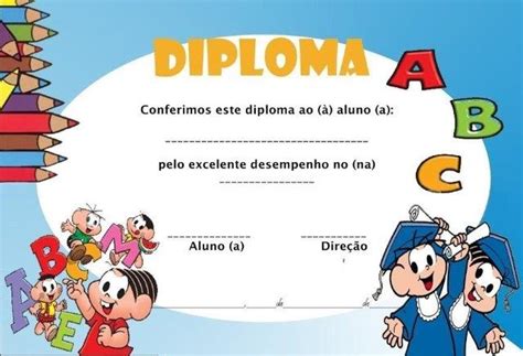 Modelos De Diplomas E Certificados Para Educa O Infantil Educa O