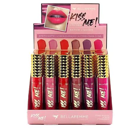 Batom L Quido Kiss Me Light Colors Bella Femme Bf A Lets Make