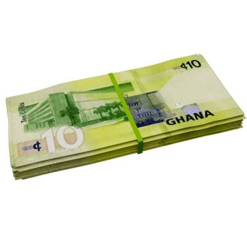 10 Ghanaian Cedi Stack Pile Transparent PNG Transparent Images Free