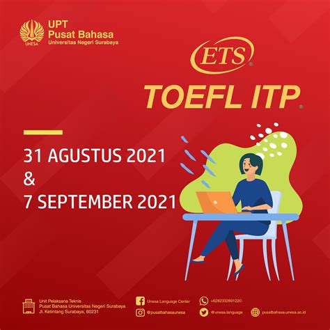 Jadwal Pelaksanaan TOEFL ITP Online Bulan Agustus September 2021