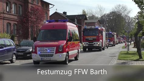 Festumzug Der Freiwilligen Feuerwehr Barth YouTube