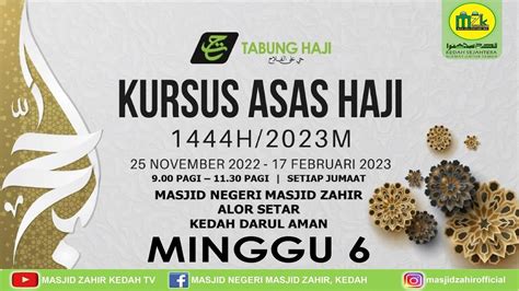 Live Kursus Asas Haji Musim Haji H Edisi