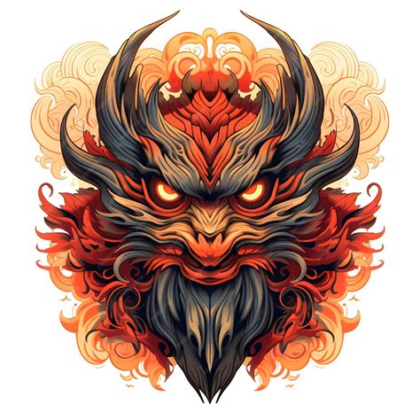 Premium AI Image | tengu head tshirt tattoo design dark art ...