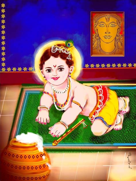 Pin By Saikumar On Krishna Krishna Art Baby Krishna Rangoli Designs