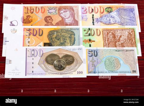 Macedonian money - Denar - coins and banknotes Stock Photo - Alamy