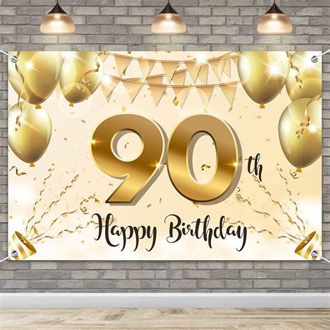 Amazon Happy 90th Birthday Backdrop Background Banner Large Men