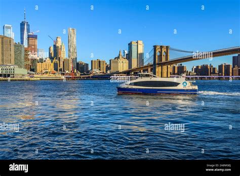 Ferry NYC Ferry On The East River View From Pier 1 To Manhattan