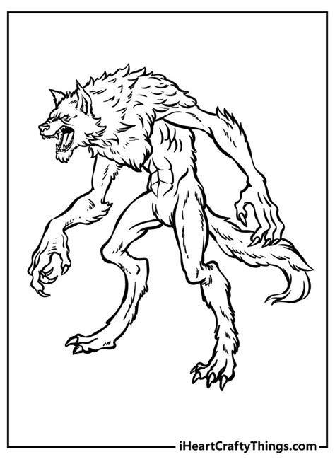 Werewolf Printable Coloring Pages